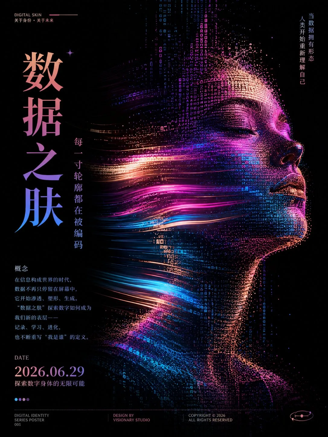 โปสเตอร์นิทรรศการศิลปะดิจิทัลไซเบอร์แห่งอนาคต 2