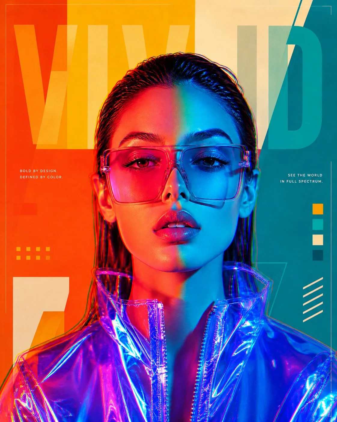 โปสเตอร์ดิจิทัล สไตล์ Futuresplit Neon 1