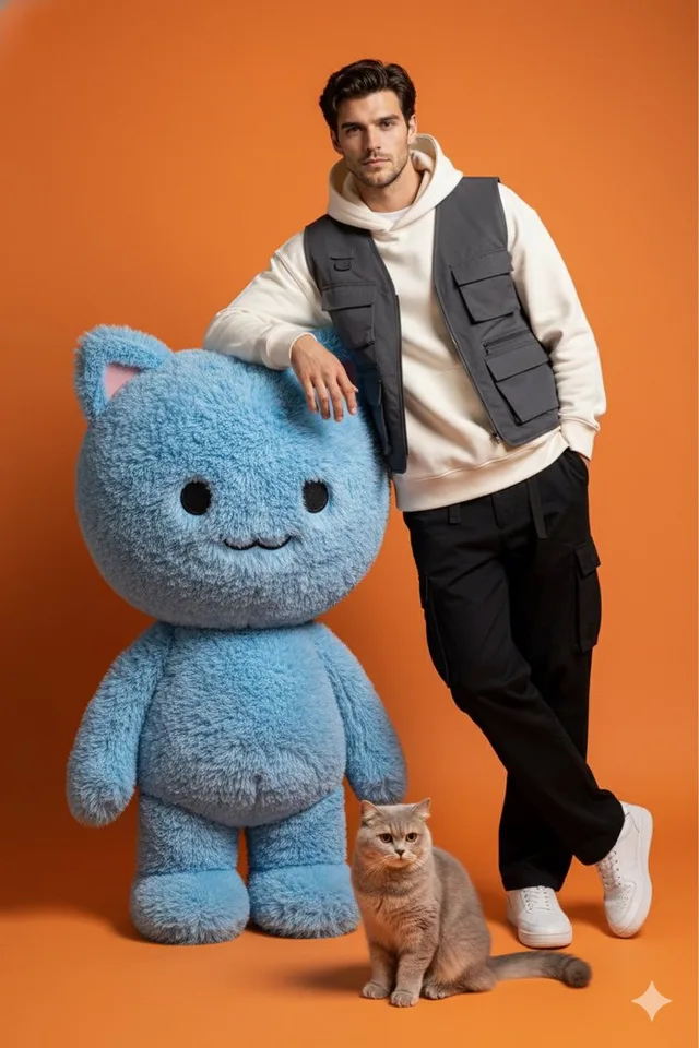 หนุ่ม Gen Z แนวสตรีทกับ Labubu ขนนุ่มสุดน่ารัก