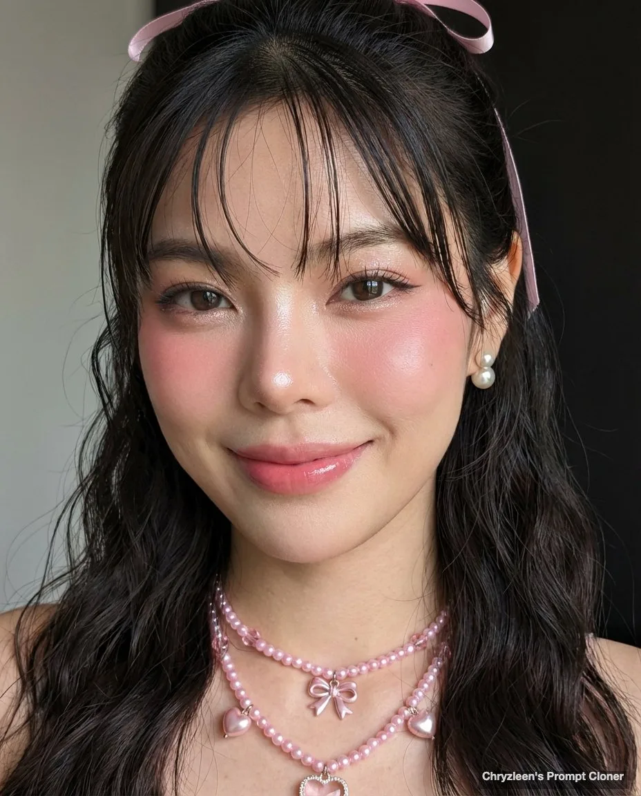 ภาพถ่ายสาวผิวแก้วสีชมพูละมุน 1