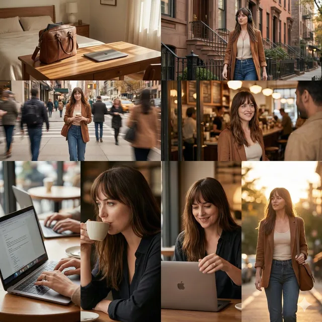 เรื่องราว 8 ภาพ: สาวกาแฟในแสงสีทอง