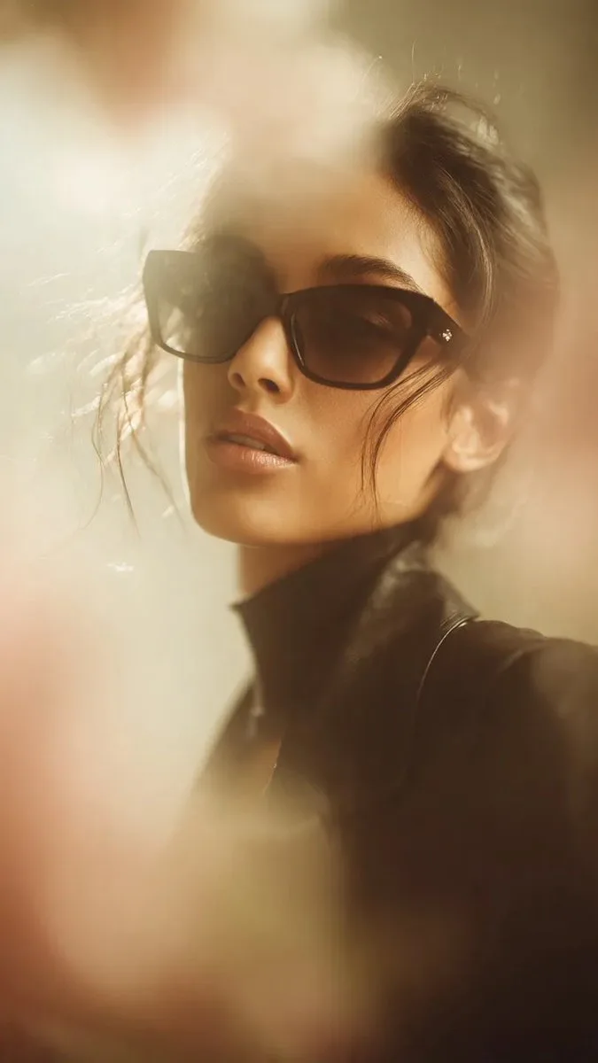 พอร์ตเทรตแฟชั่นหรูหรา: แสงทไวไลท์และแว่นตา Cat-Eye 1