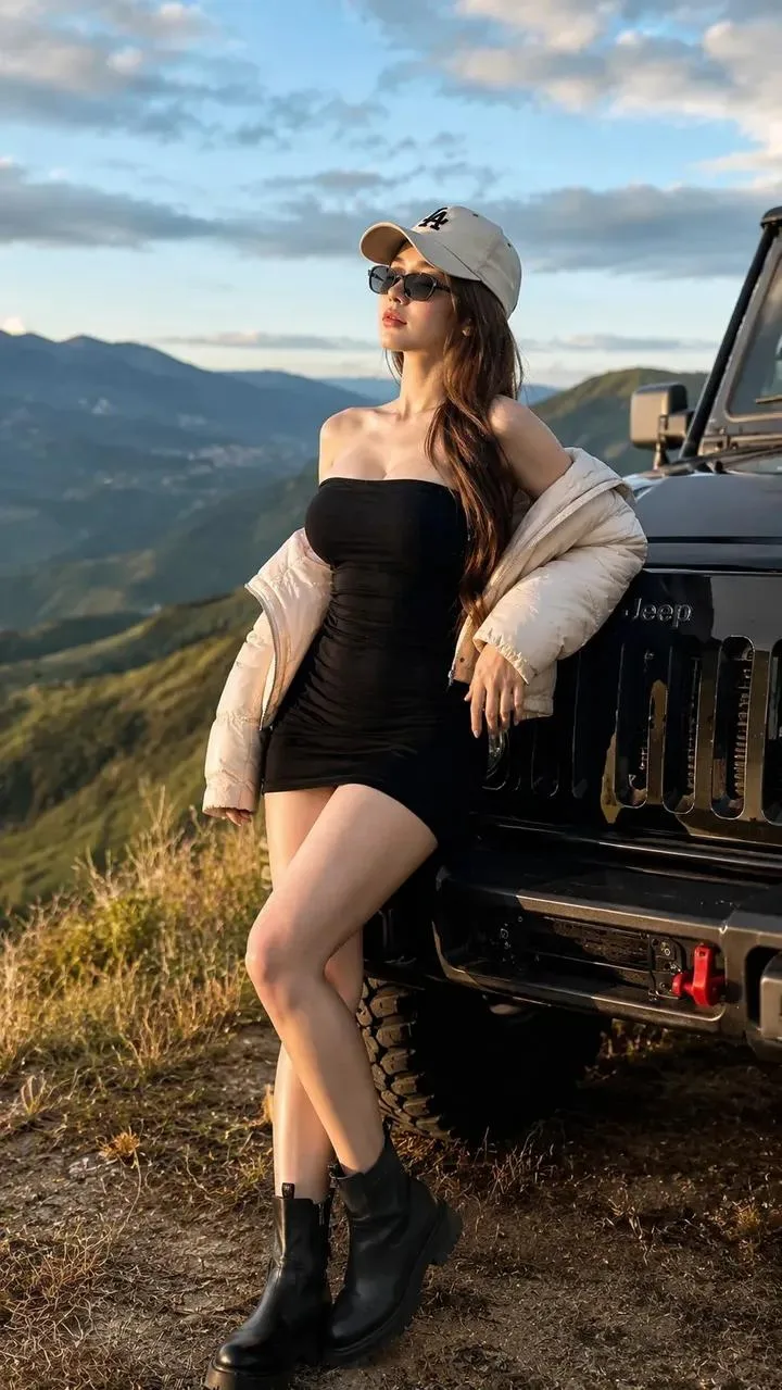 แฟชั่นพอร์ตเทรตวิวภูเขาช่วง Golden Hour 1