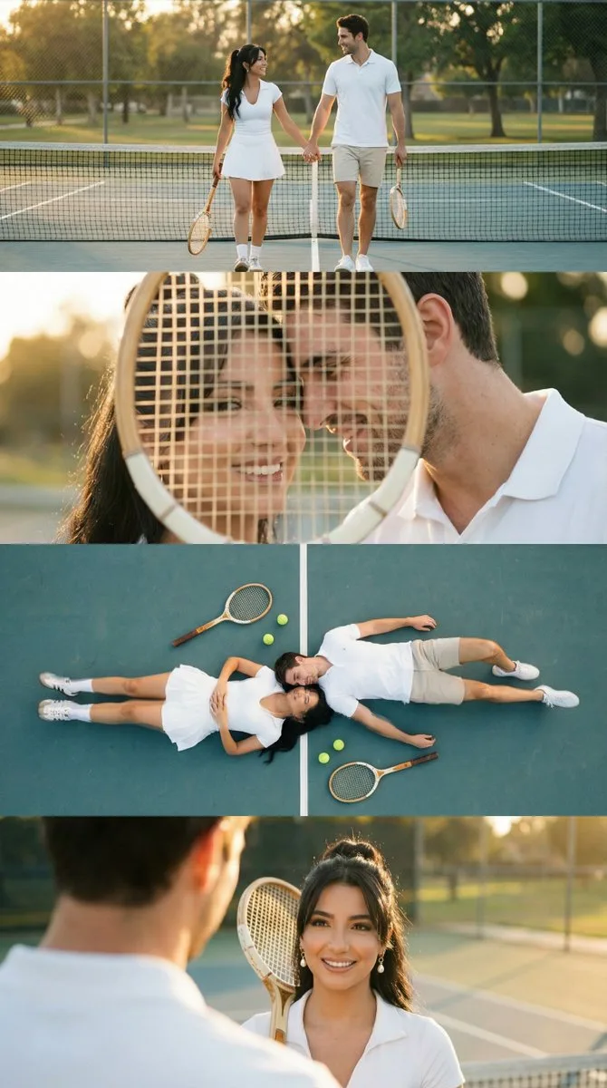 คู่รักเทนนิสโรแมนติกยามตะวันลับขอบฟ้า: 4 ช่อง 1
