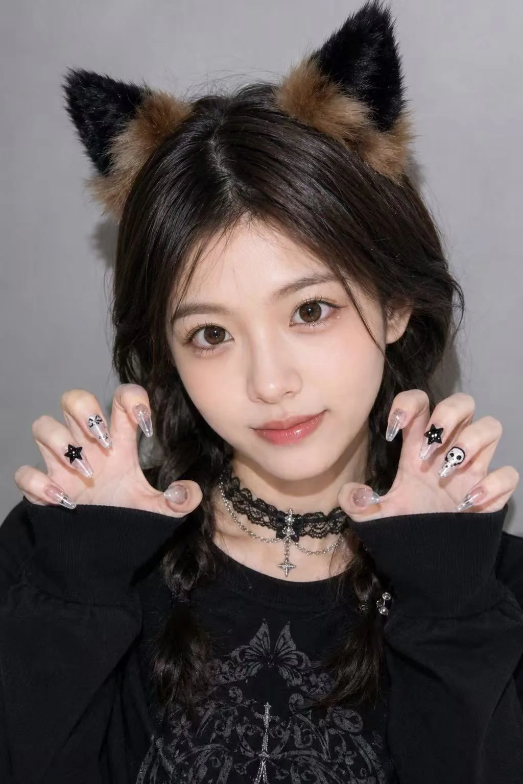 สาวกอธิคหูแมว/หูจิ้งจอก: ภาพเหมือนจริง 1