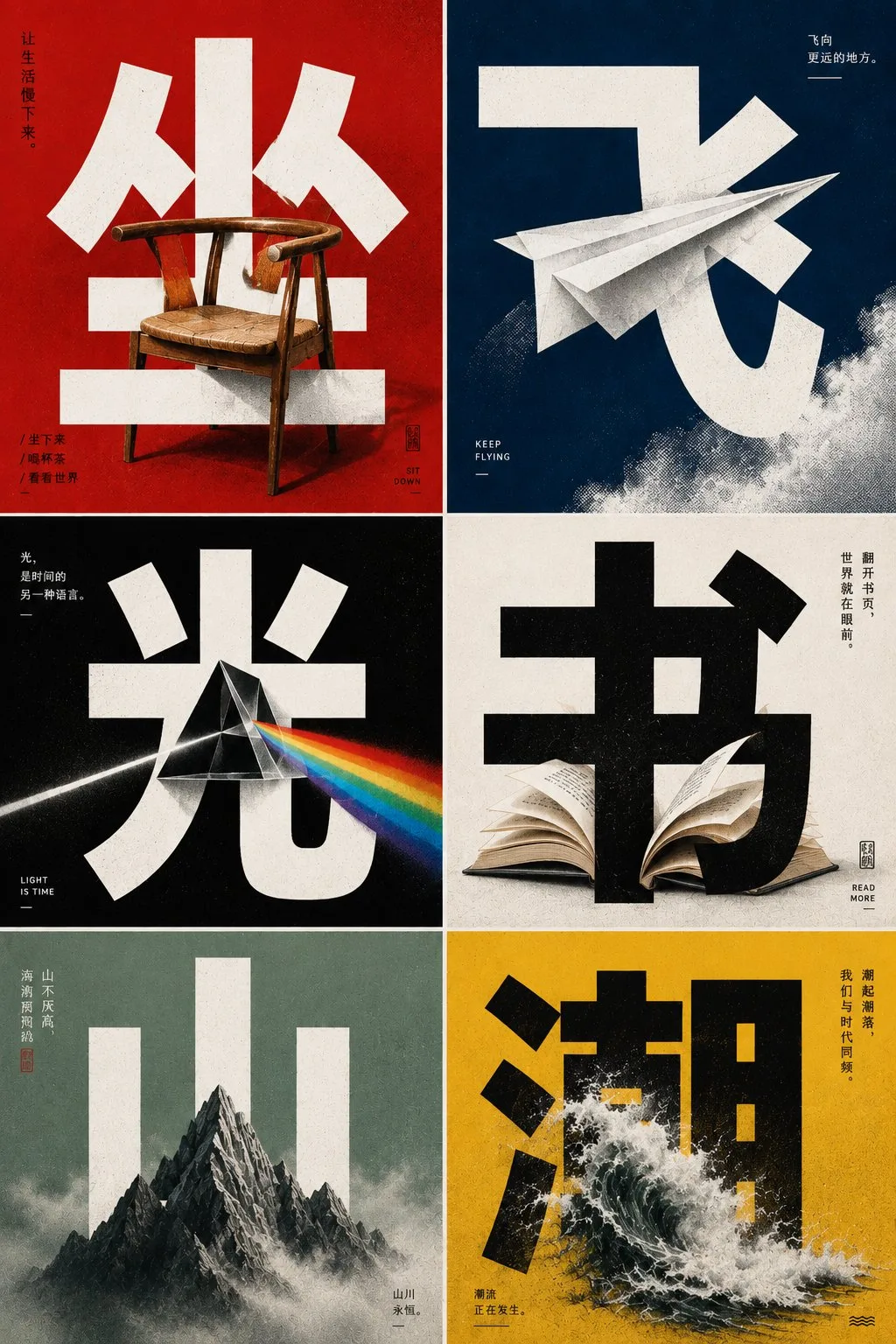 สร้างโปสเตอร์จีน สไตล์กราฟิกดีไซน์โดดเด่น 1