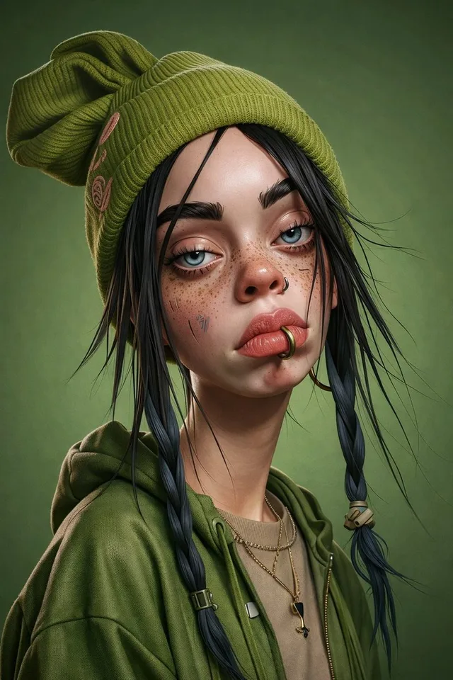 สาวเขียวสุดคูล: ภาพ 3D มีชีวิตชีวา