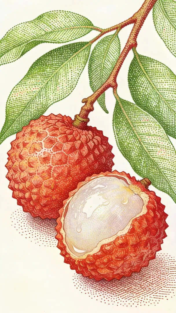 ภาพวาดปากกาลายเส้นและจุดสีเขียวม่วง: พวงองุ่น 1