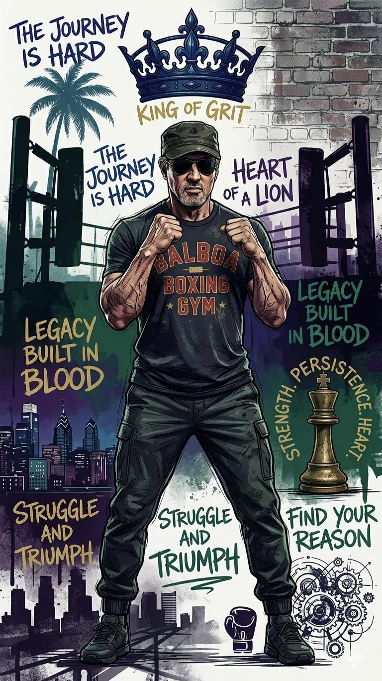 โปสเตอร์สร้างแรงบันดาลใจสไตล์คอมิก Rocky 1