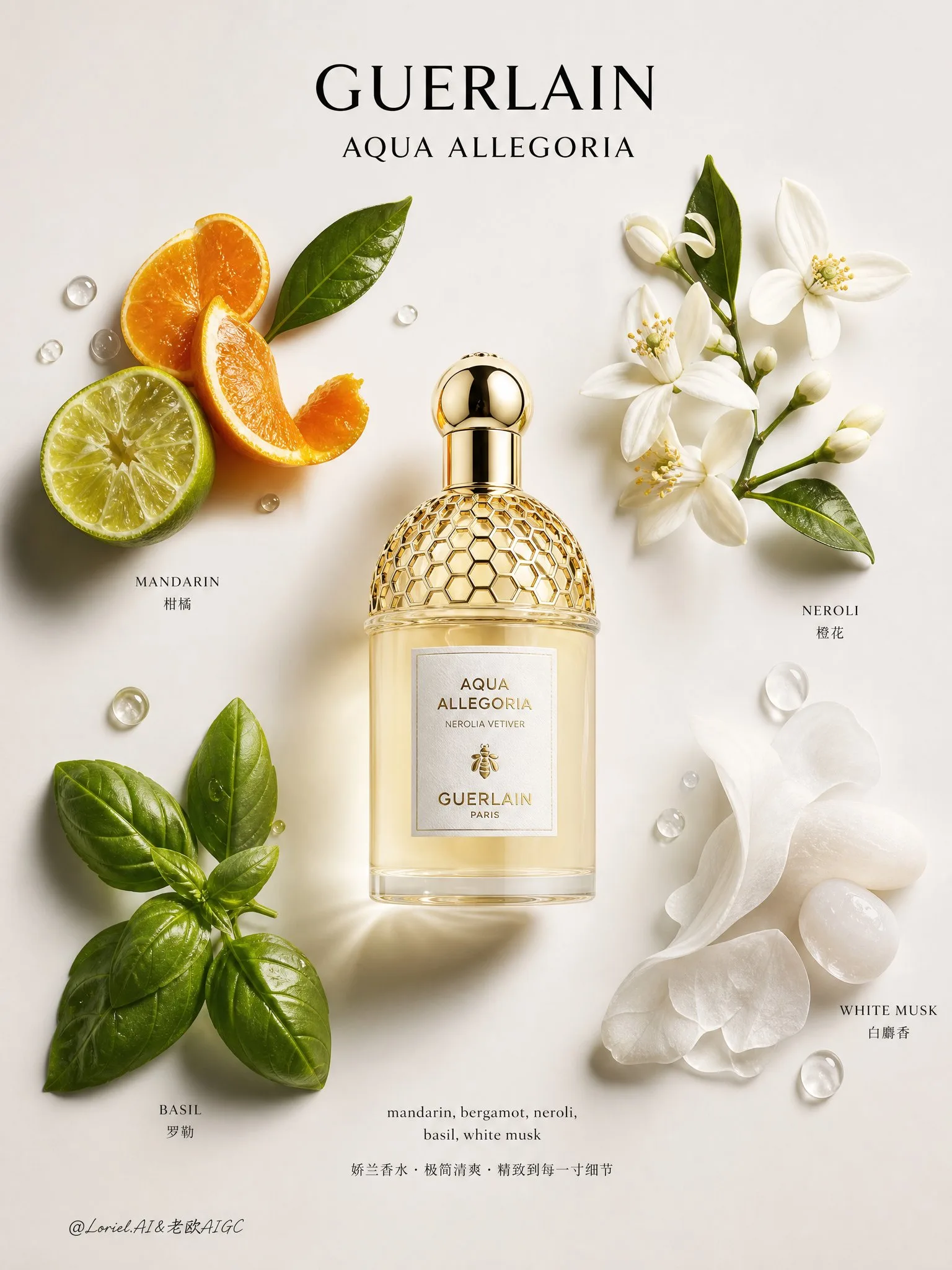โปสเตอร์ Guerlain Aqua Allegoria: ส่วนผสมเรียบหรู 2