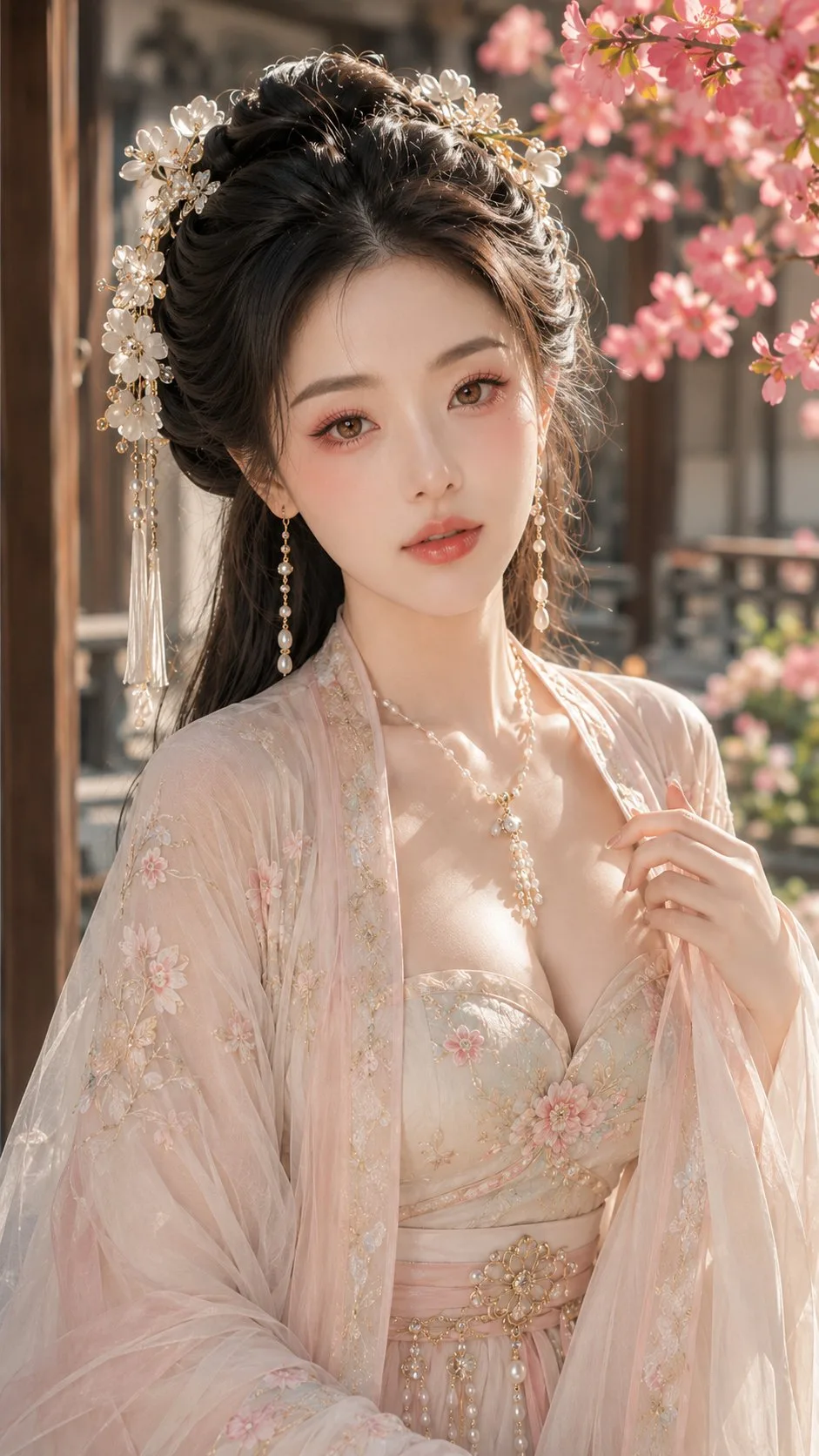 รูปถ่ายสาวโบราณชนชั้นสูง แต่งหน้าฉ่ำวาว ดอกโบตั๋น 1