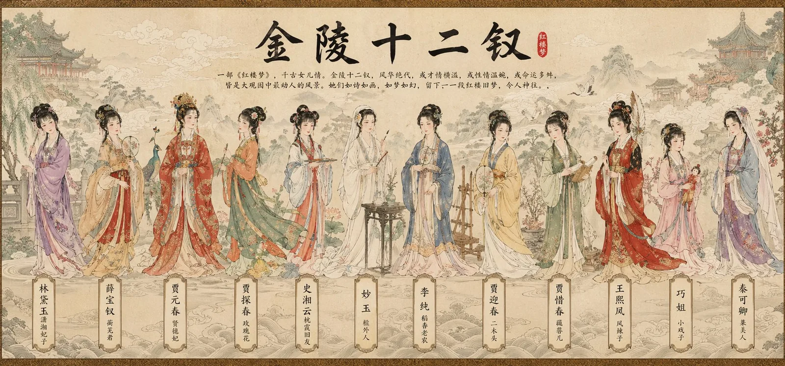 ภาพวาดพู่กันจีนโบราณ เทพเซียนทั้งแปด 1