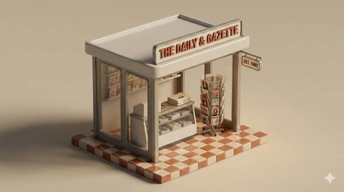โมเดล 3D ร้านค้าปลีกเมืองจิ๋ว สไตล์มินิมอล 1