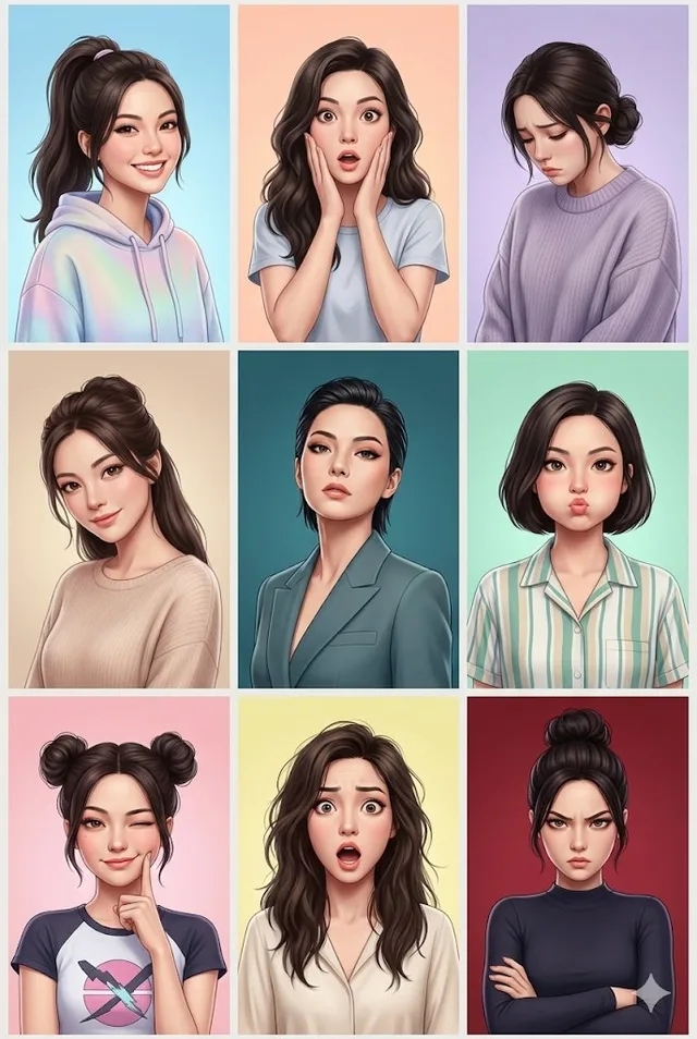 ภาพ 3D 9 ช่องหลายอารมณ์ คุณภาพสูง