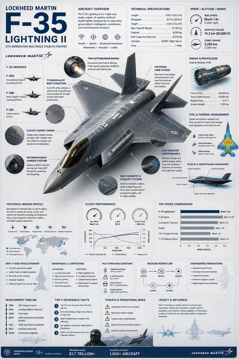 อินโฟกราฟิก F-35: สารานุกรมการบินขั้นสูง 1
