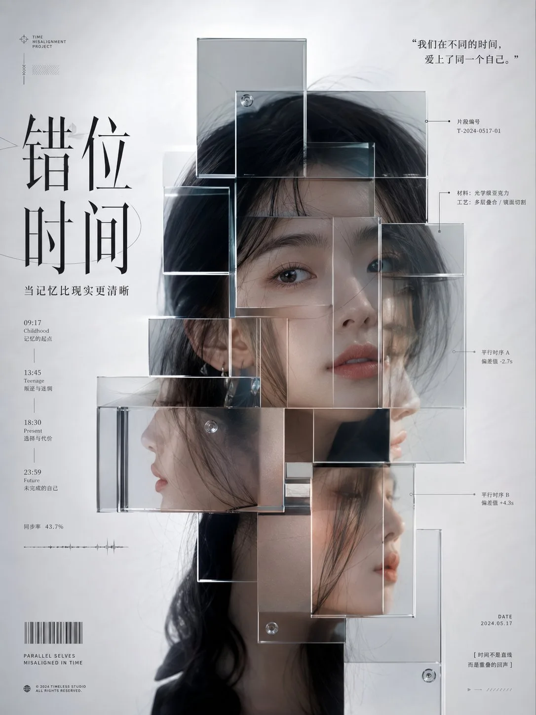 โปสเตอร์คอลลาจจีน: ภาพบุคคลอารมณ์ลึกซึ้ง 2