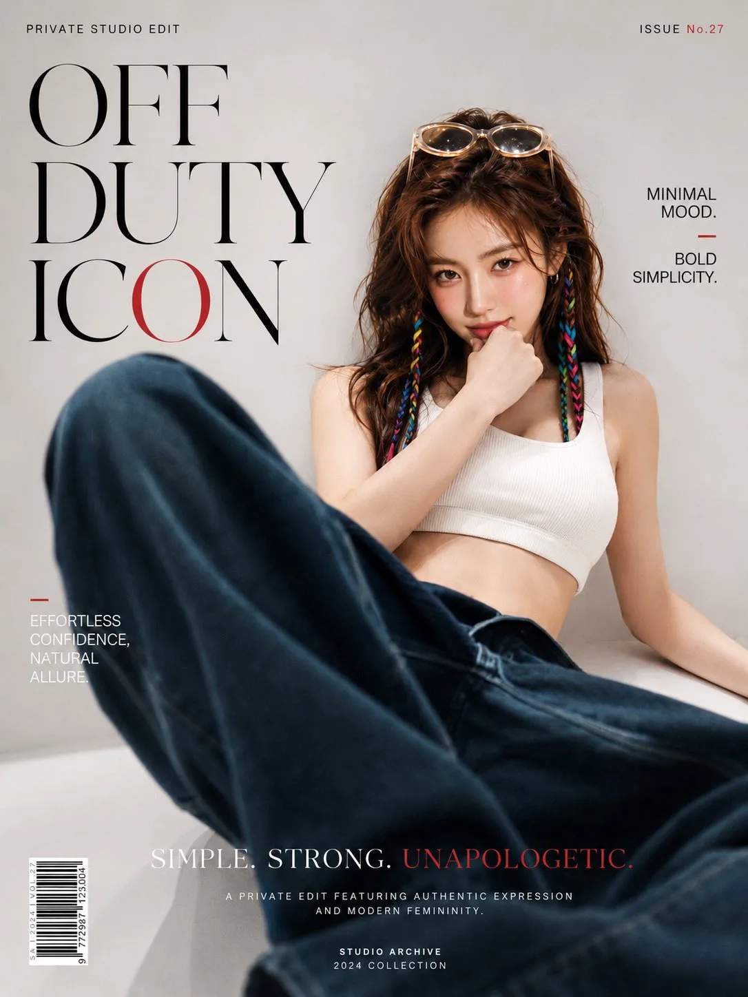 ปกนิตยสารแฟชั่นหรูหรา: โปสเตอร์มินิมอล 1