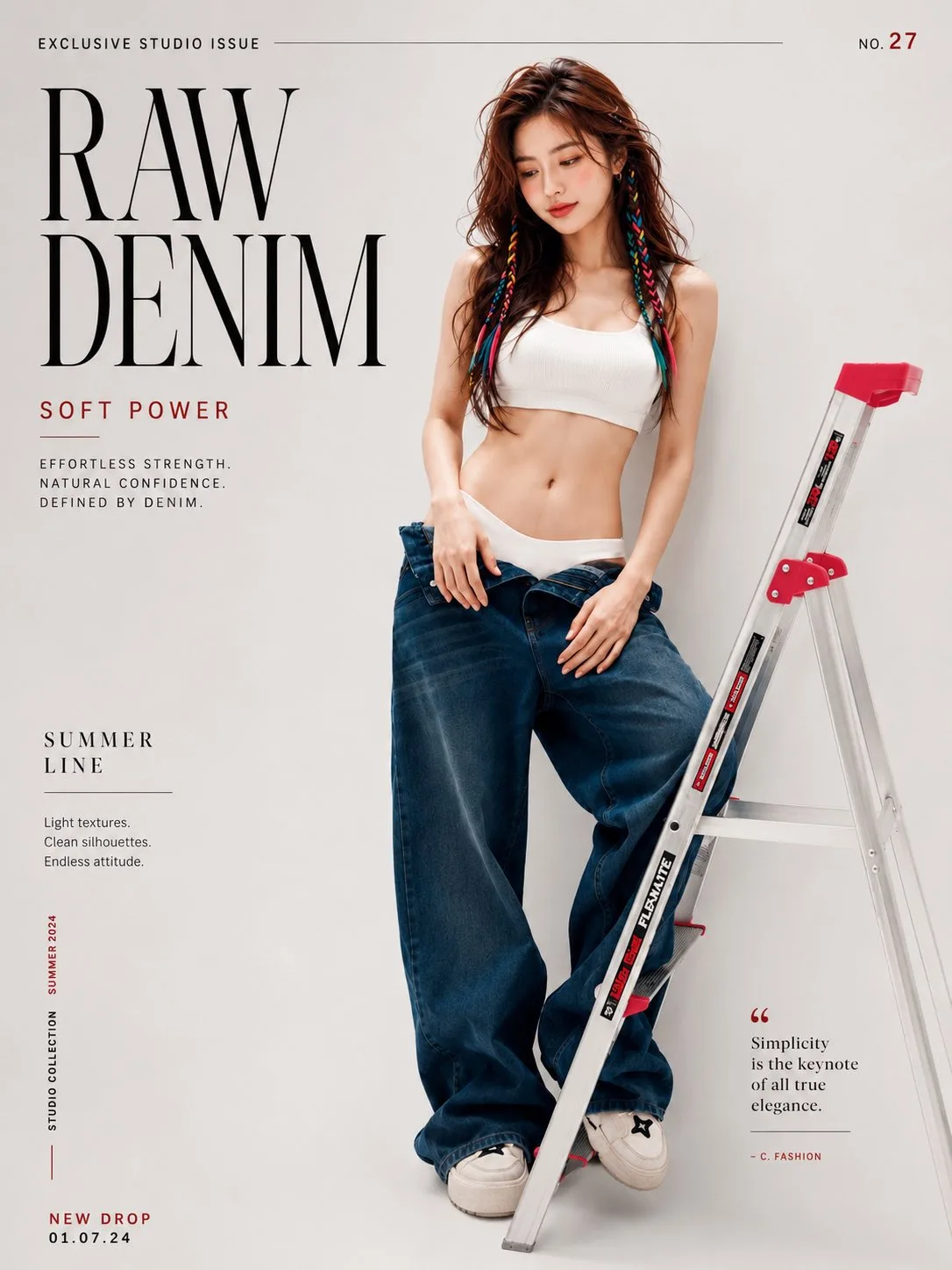 ปกนิตยสารแฟชั่นหรูหรา: โปสเตอร์มินิมอล 2