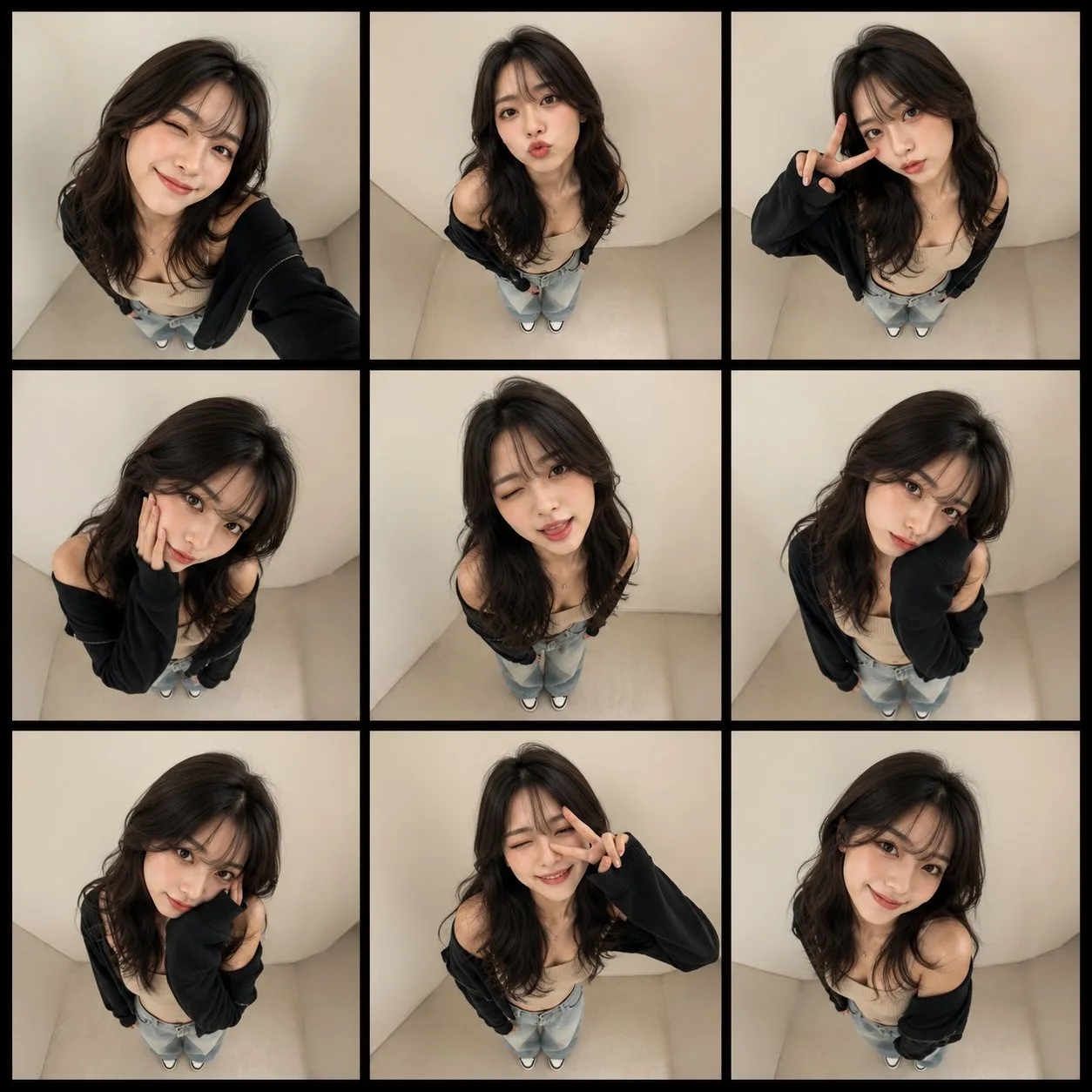 แฟชั่นชั้นสูงฟิชอาย: เก้าช่อง 9 ท่าโพส 1