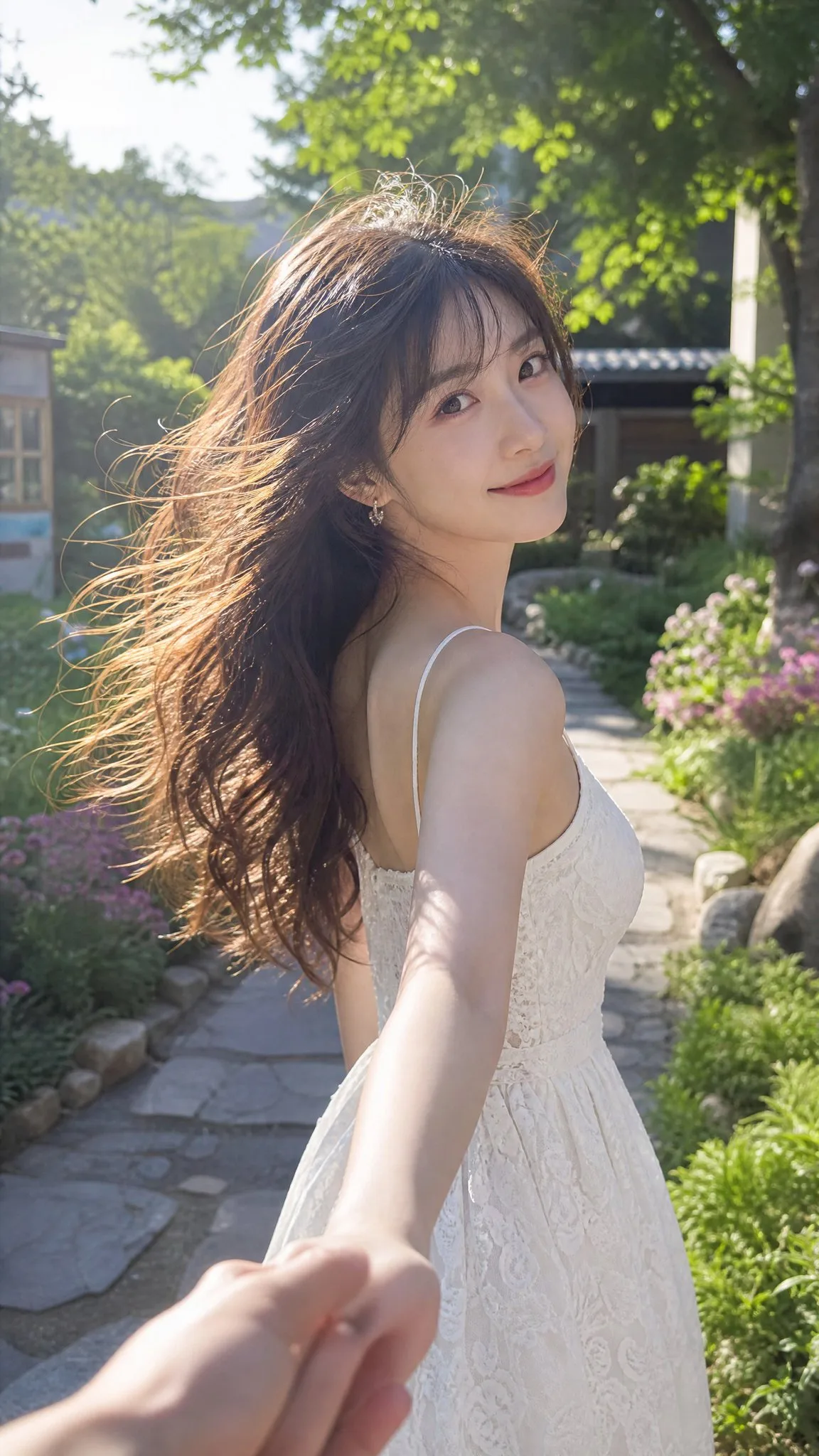 หญิงสาวถ่ายภาพบุคคลมุมมองที่หนึ่งสไตล์ฤดูร้อน 1