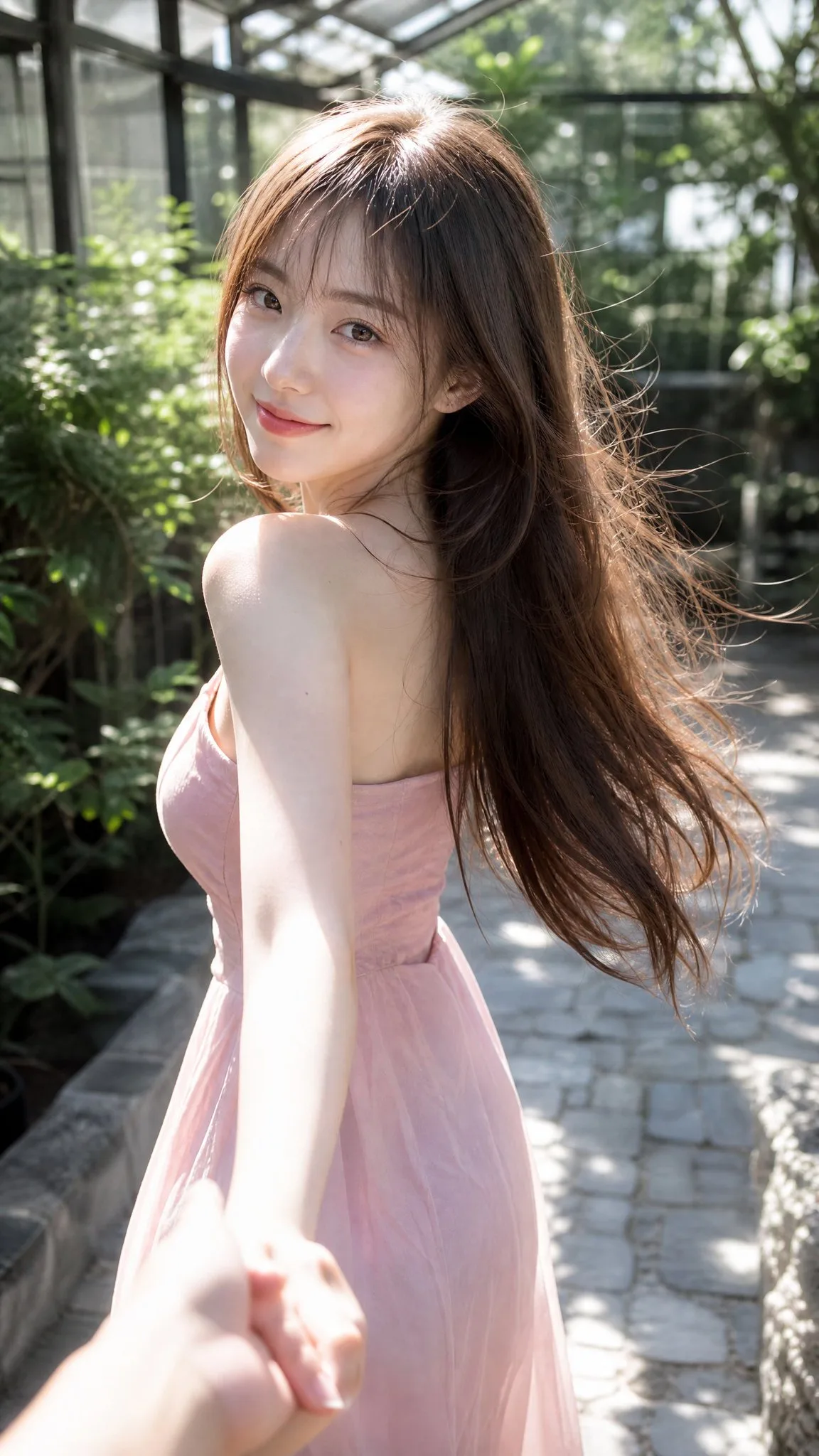 หญิงสาวถ่ายภาพบุคคลมุมมองที่หนึ่งสไตล์ฤดูร้อน 2
