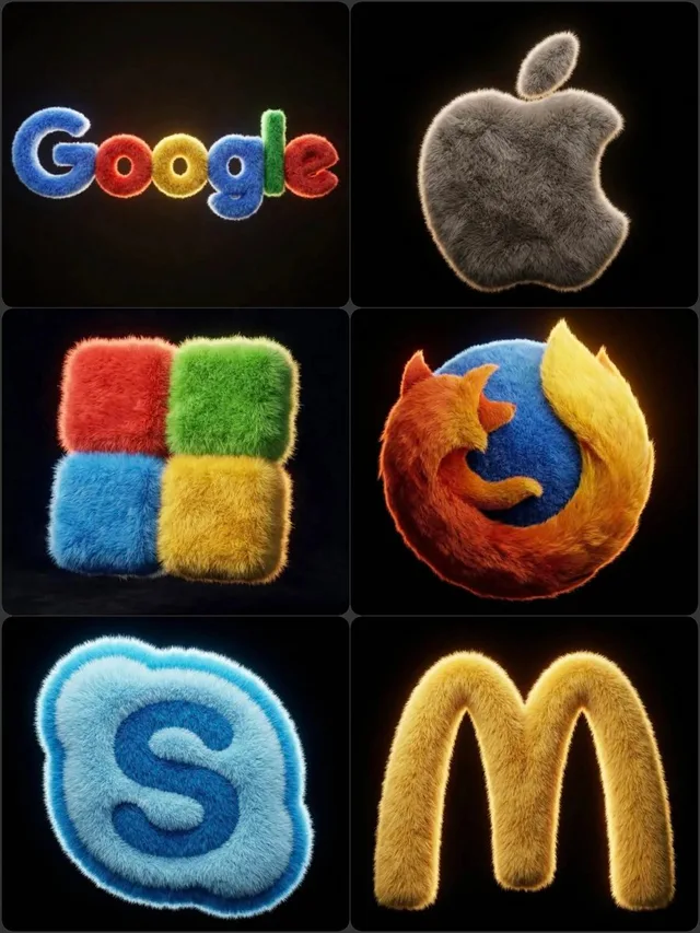 โลโก้ 3D ขนปุย: แบรนด์ [ชื่อแบรนด์] สไตล์超写实