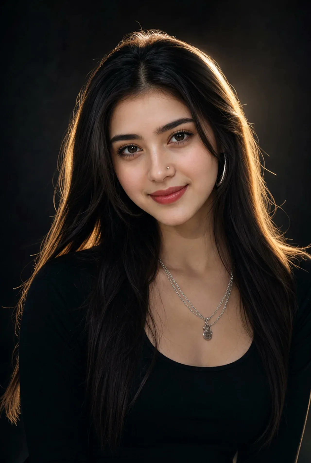 ภาพหญิงสาวผมดำสุดสมจริง 1