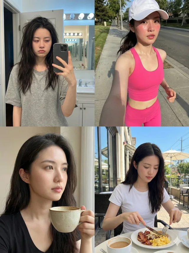 ชีวิตประจำวันคนเดียวกัน 4 ช่อง ภาพสมจริง