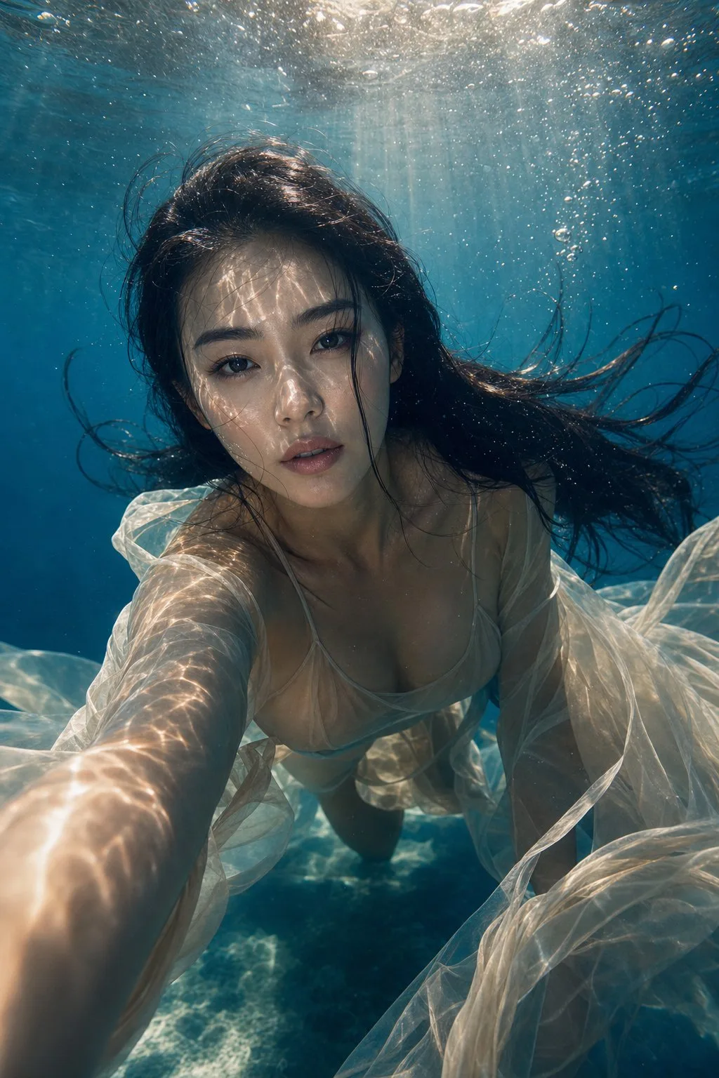 แฟชั่นใต้น้ำ: หญิงสาวตะวันออกสุดเซ็กซี่ 1