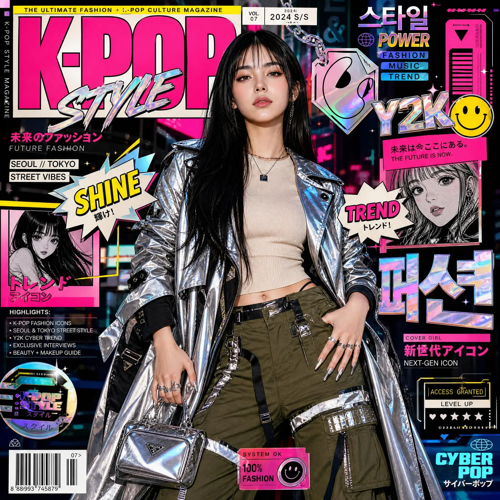 ปกนิตยสาร K-Pop สไตล์ Cyberpop สุดล้ำ 1