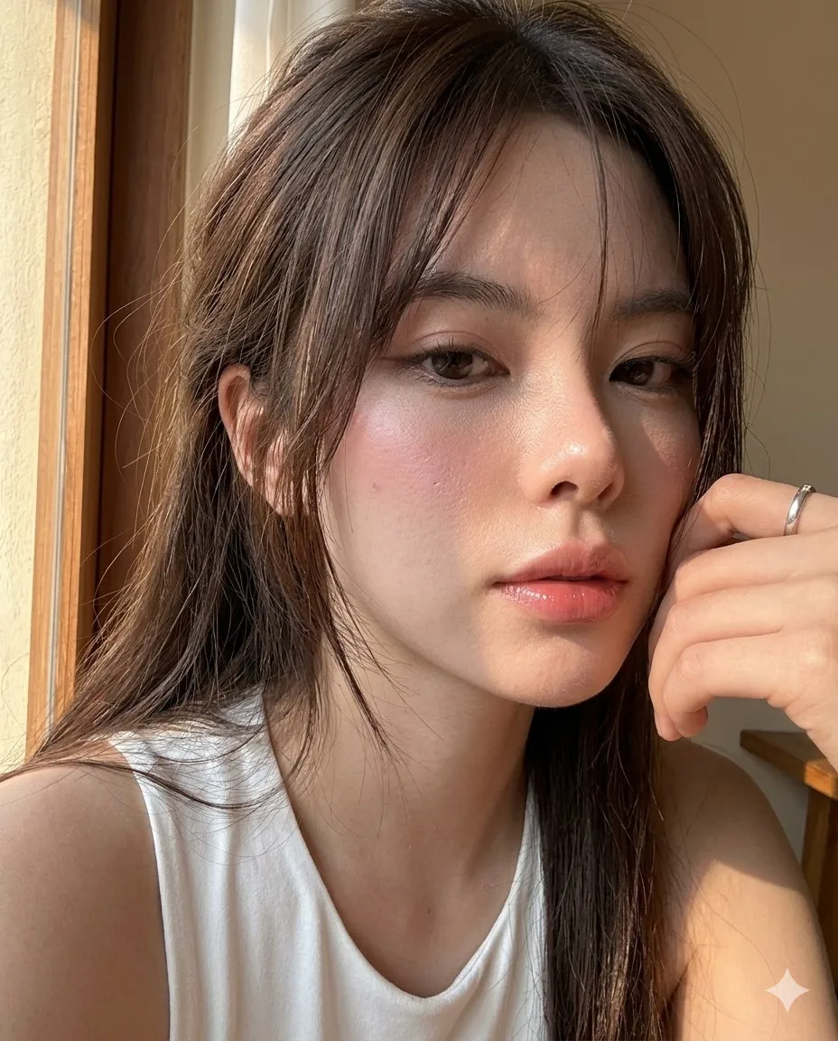 เซลฟี่สาวสวยสไตล์ iPhone 17 Pro ริมหน้าต่าง 1