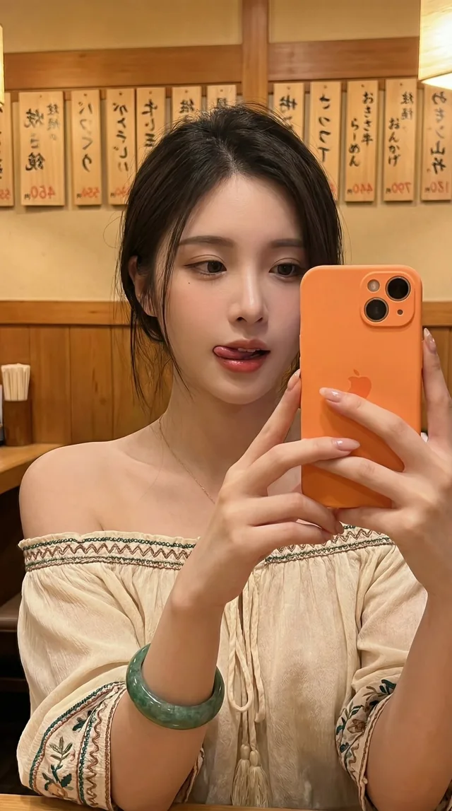 สาวเซลฟี่ในร้านเหล้าคึกคัก