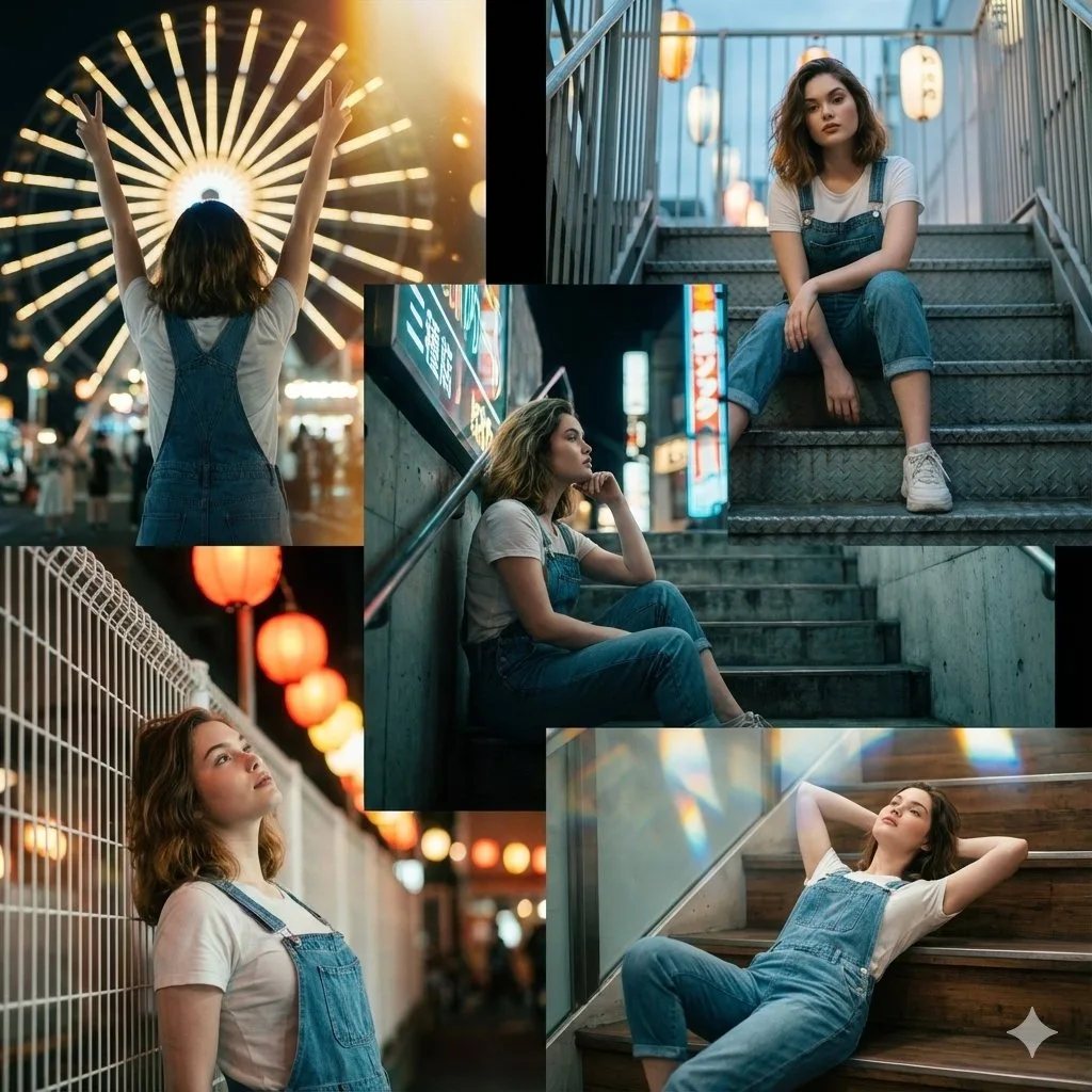 เทศกาลฤดูร้อนญี่ปุ่นสไตล์ฟิล์ม 5 ช่อง แสงและเงาพลิ้ว 1