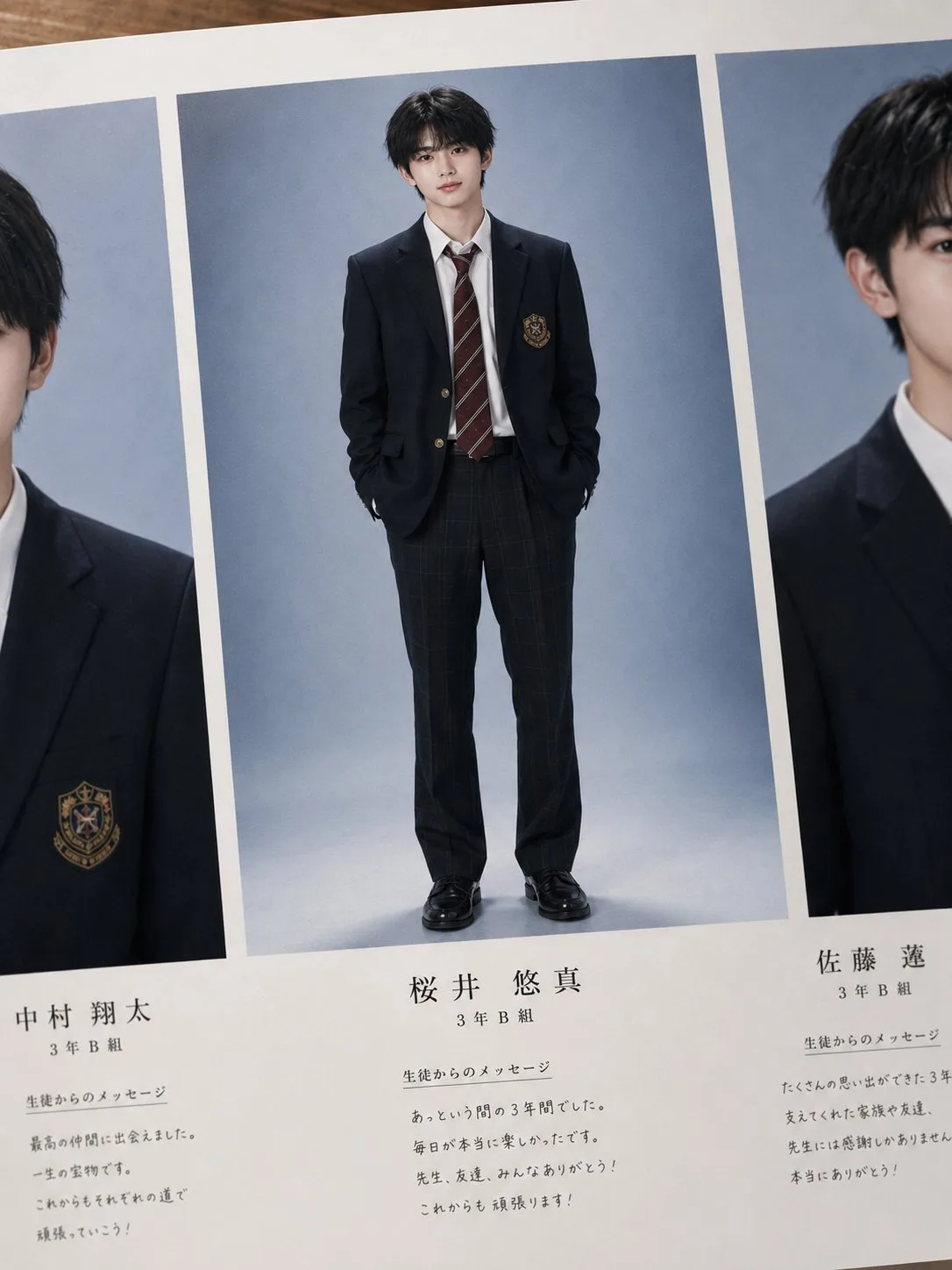 ภาพถ่ายอัลบั้มจบการศึกษา ม.ปลายญี่ปุ่น (เต็มตัว) 1