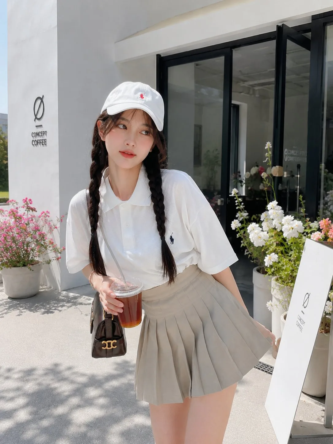 สาวญี่ปุ่นสดใสหน้าคาเฟ่ 1