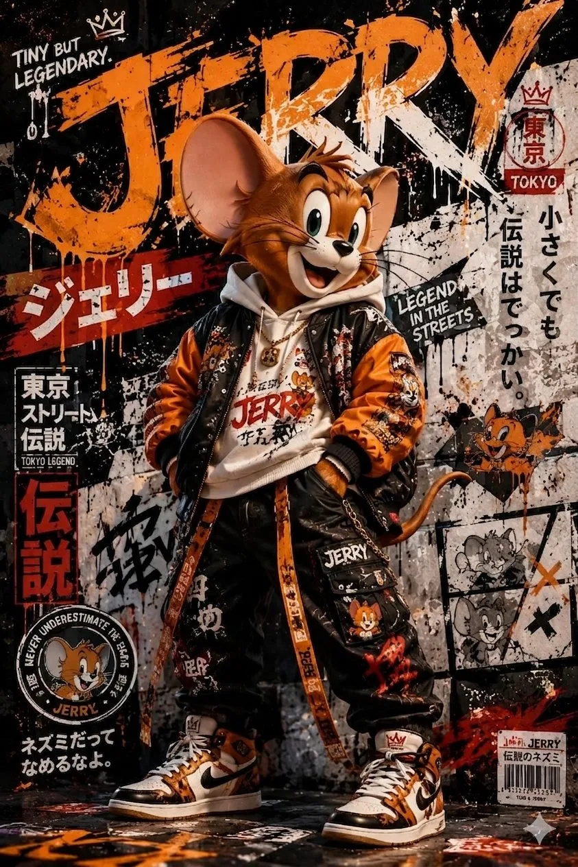 เจอร์รี่เมาส์สไตล์สตรีทอาร์ต: ลายกราฟฟิตี้สุดคูล 1