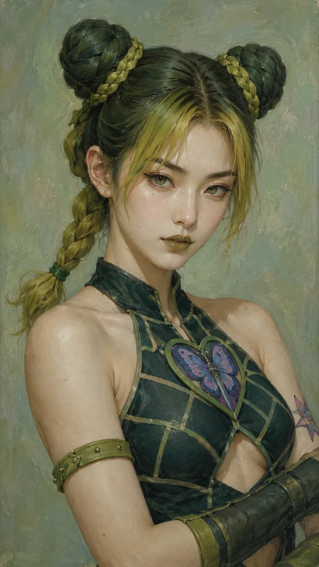 ภาพพอร์เทรตตัวละครหญิง JOJO สไตล์เทมเพอรา