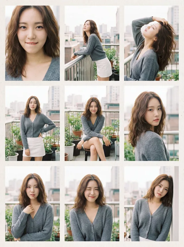 ไอดอลเคป็อปสุดยั่วยวนในสไตล์นีนากาวะ มิกะ: 9 ช่องตาราง