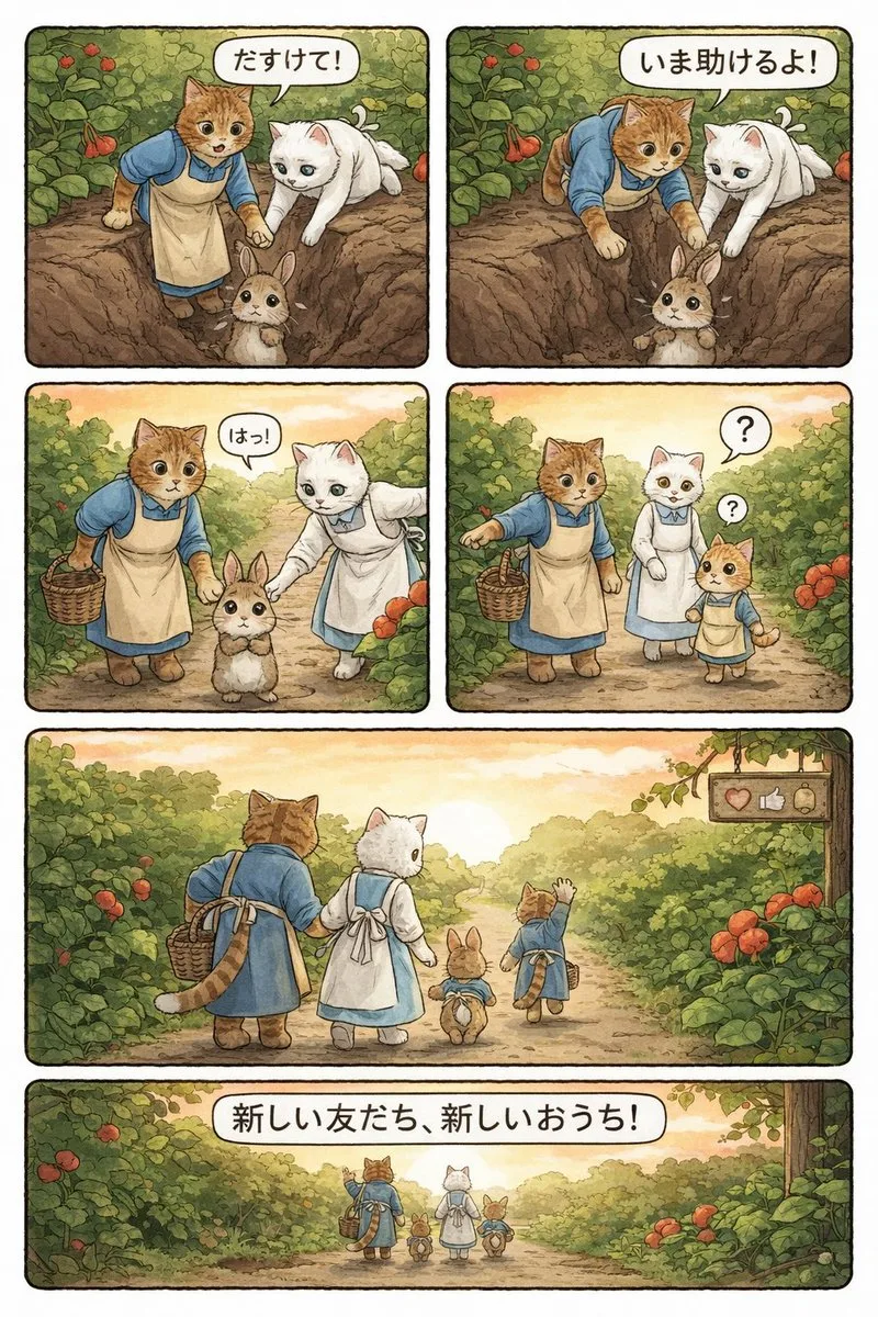 Kling วิดีโอสู่การ์ตูน 4 ช่อง 1