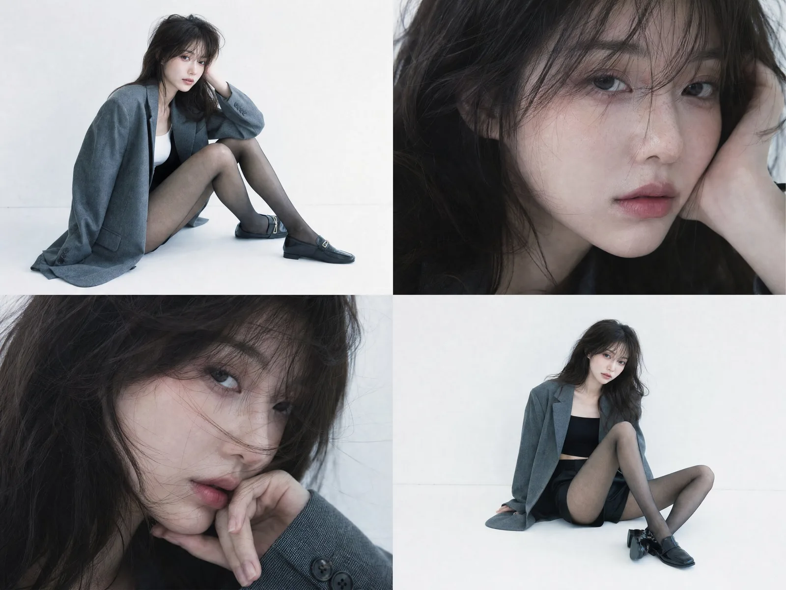 ภาพพอร์เทรตแฟชั่นเกาหลี 4 ช่อง สไตล์นิตยสาร 1