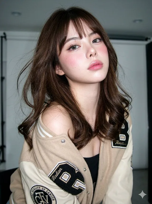 สาวแฟชั่นเกาหลี สไตล์สตรีท ผิวฉ่ำวาว