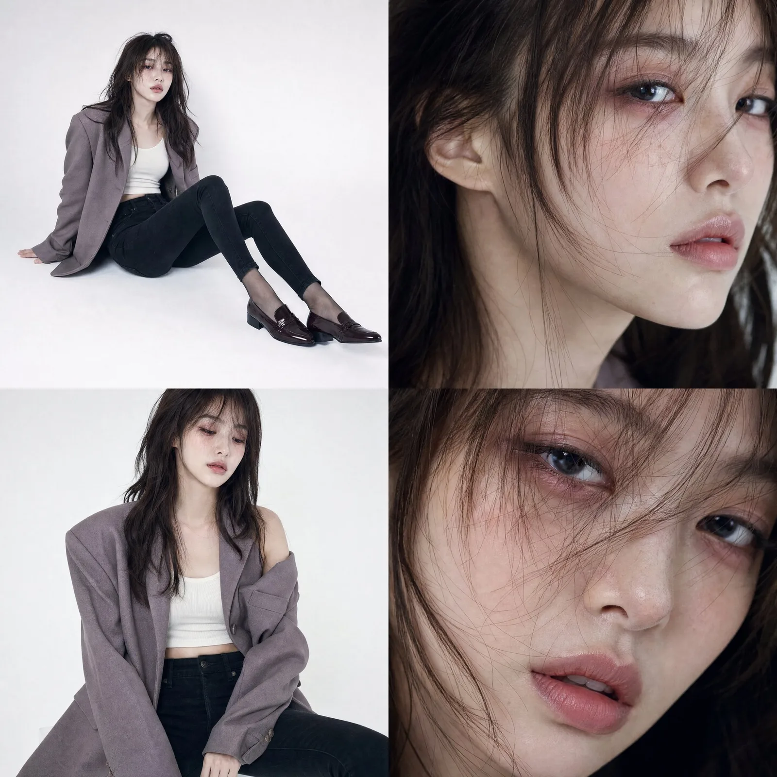ภาพคอลลาจหญิงสาวสไตล์นิตยสารแฟชั่นเกาหลี 1