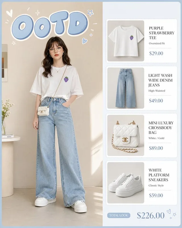 อินโฟกราฟิกแฟชั่นสไตล์เกาหลี: OOTD