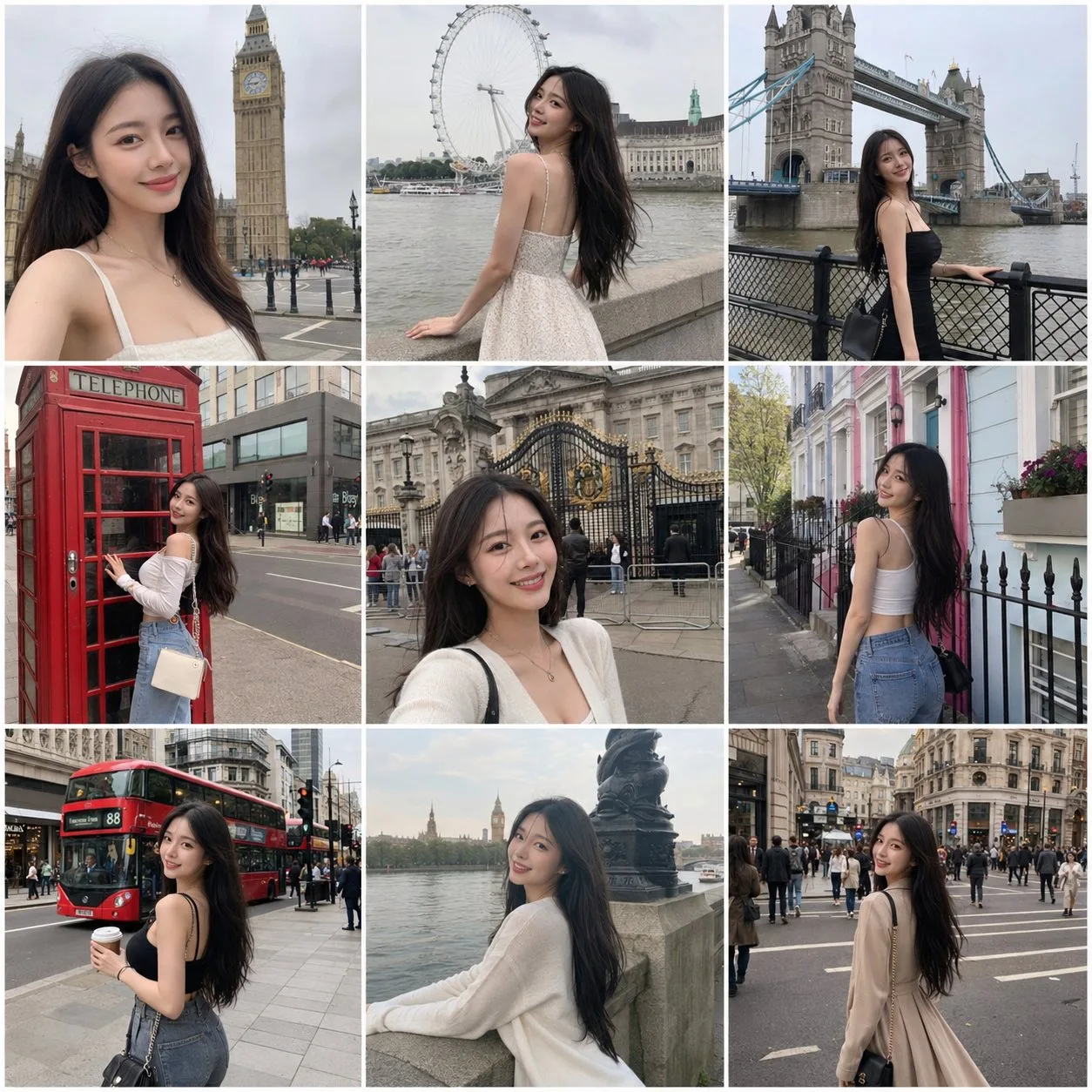 สาวเกาหลีเที่ยวลอนดอน: โพลารอยด์ 9 ช่อง 1
