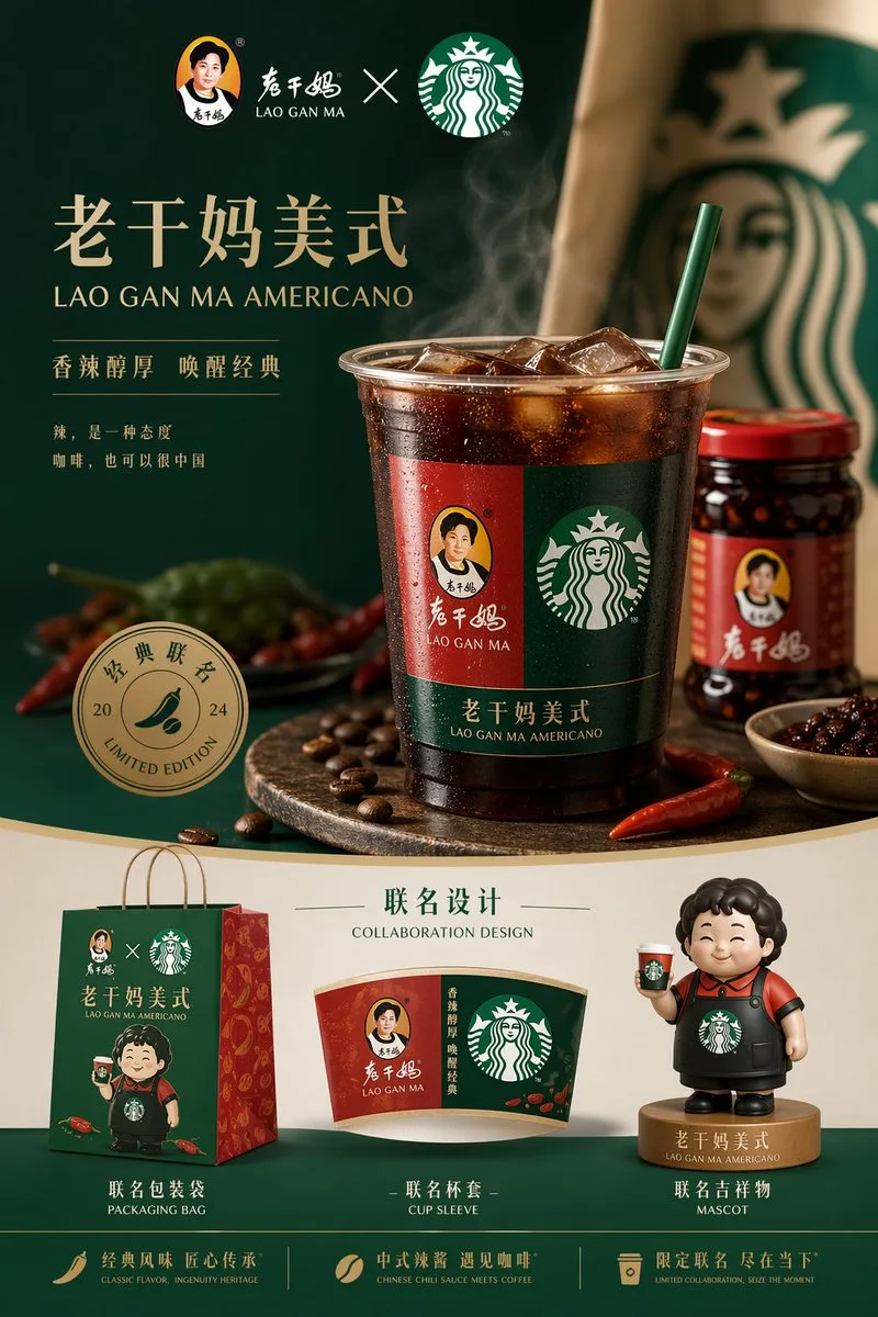 รูปภาพการตลาดสุดหรู: Lao Gan Ma x Starbucks 1
