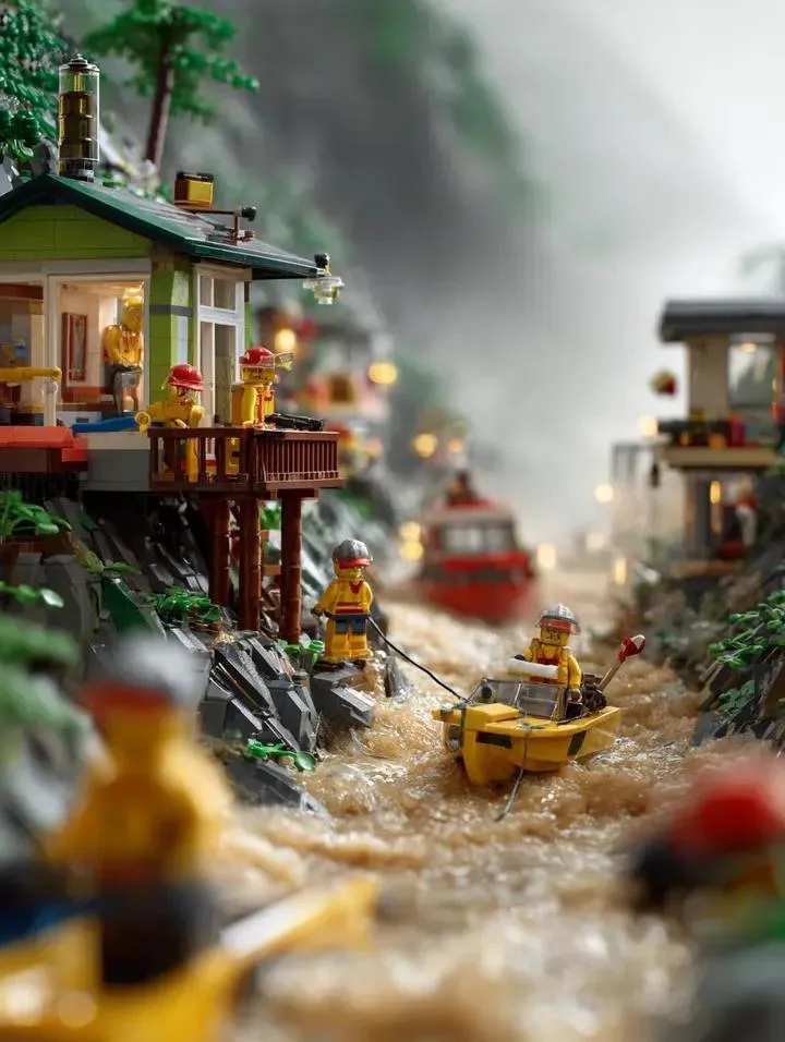 เลโก้กู้ภัยน้ำท่วมภูเขา: ฝนถล่ม หมู่บ้านจม 1