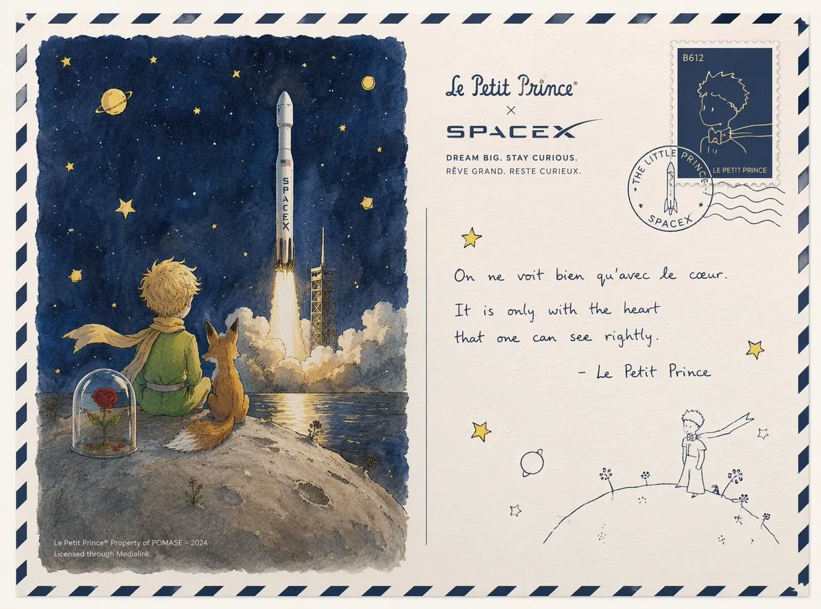 โปสการ์ดเจ้าชายน้อย x SpaceX 1