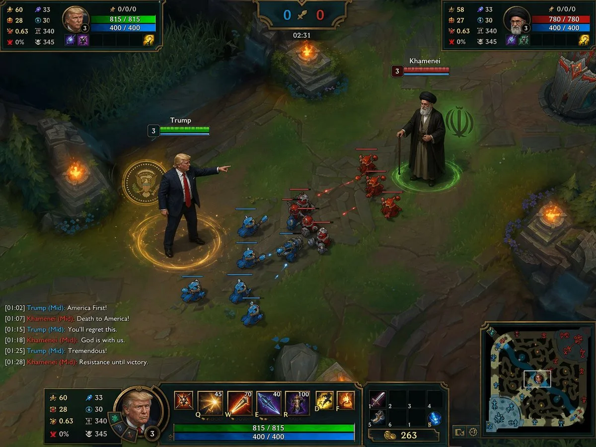 ทรัมป์ ปะทะ คาเมเนอี กลางเลน LoL 1