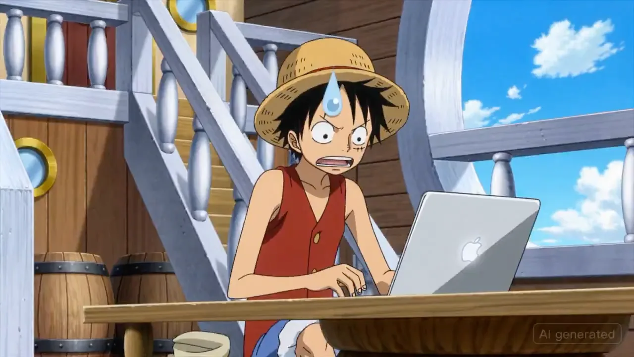 ลูฟี่เดือด! ทุ่ม Macbook ลงทะเล 1