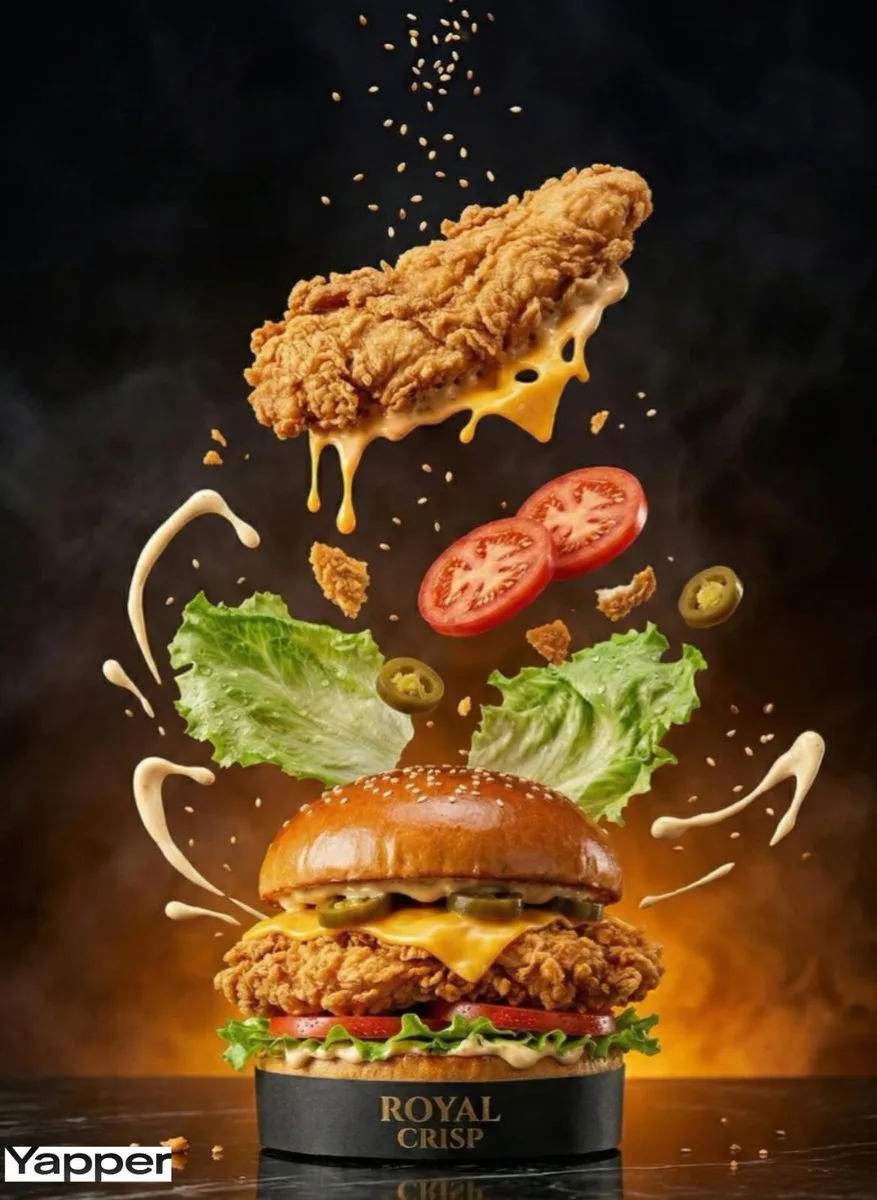 เบอร์เกอร์ไก่ทอดหรูหรา ระเบิดความอร่อยระดับพรีเมียม 1